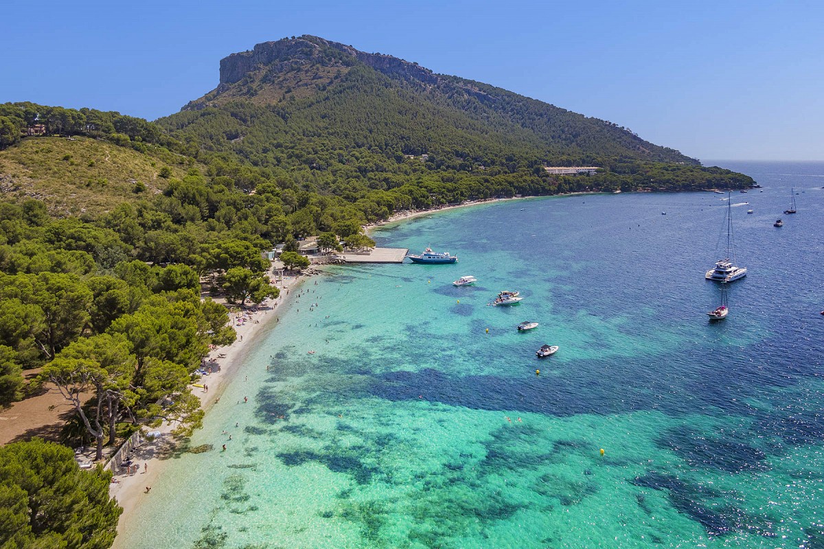 Formentor beach in the north of Mallorca