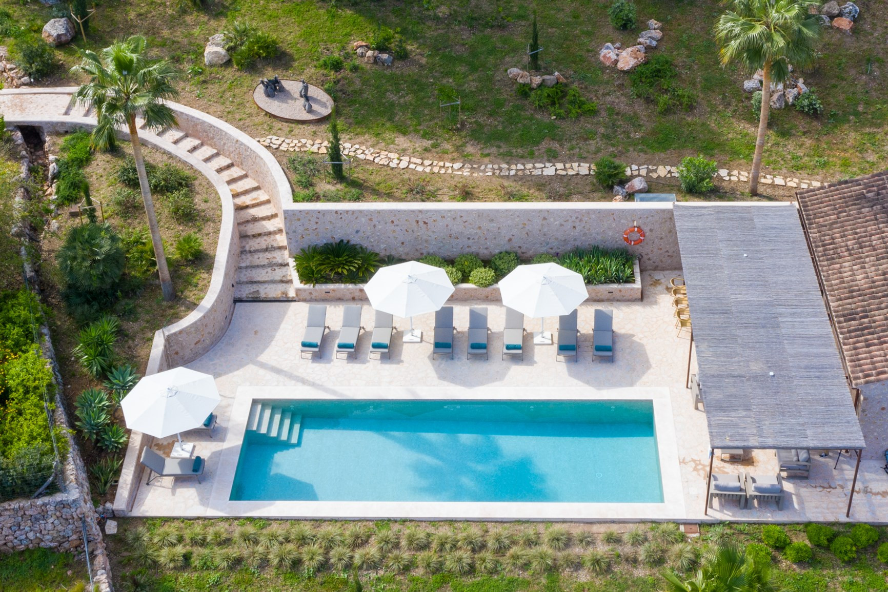 Large group villa pool mallorca